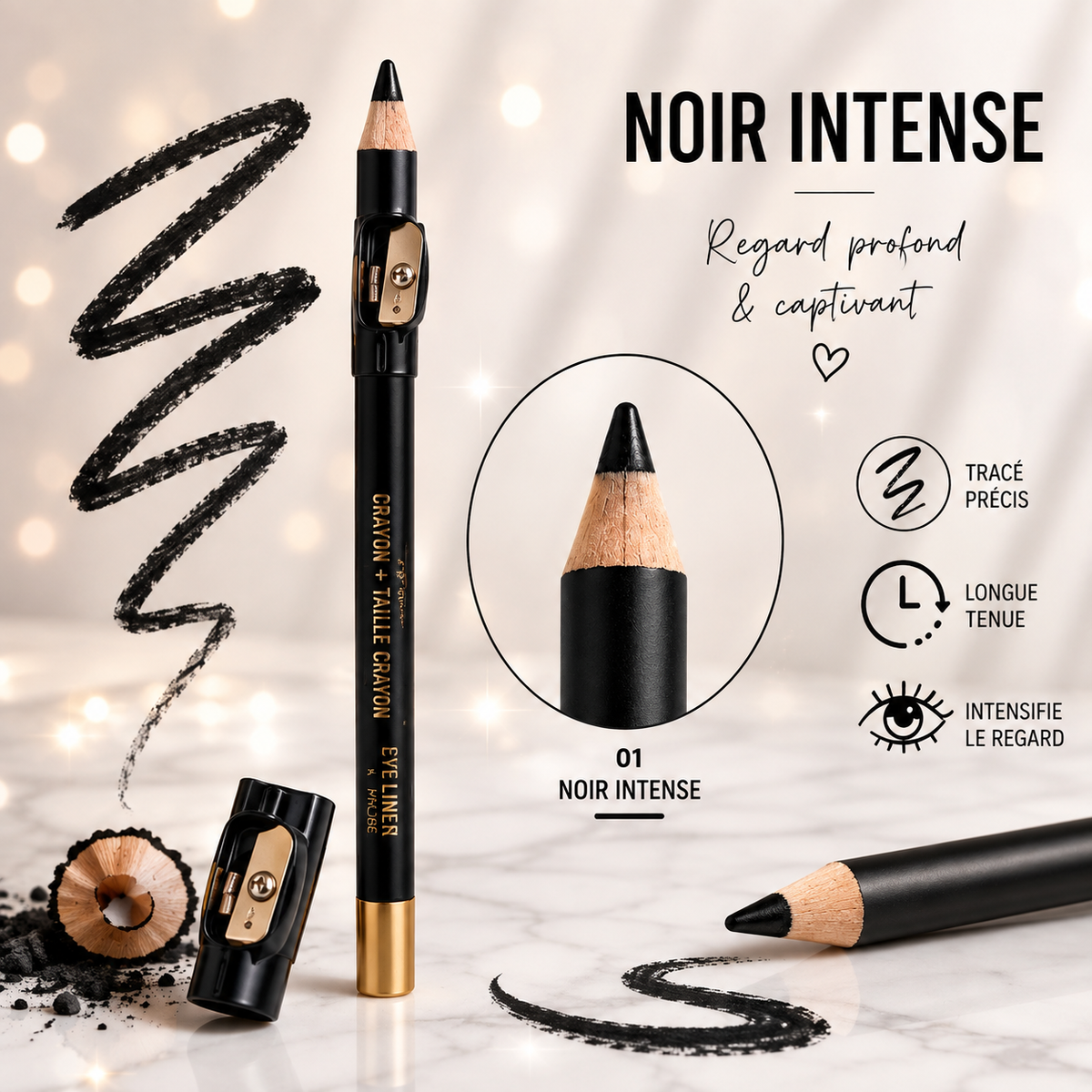 Crayon + Taille Crayon Noir