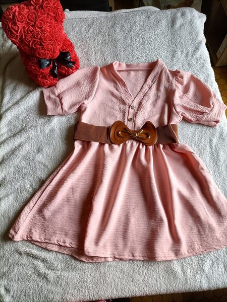 Robe Fille Avec Ceinture