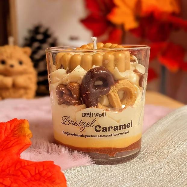 Bougie gourmande Bretzel Caramel Beurre Salé