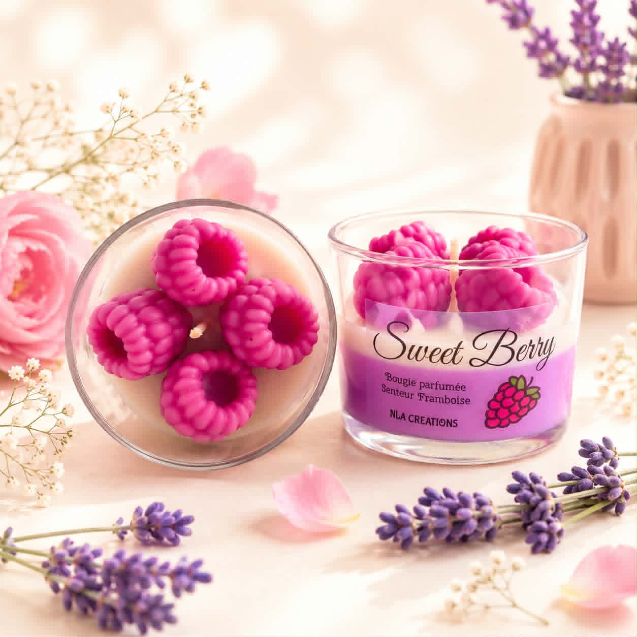 Bougie parfumée Sweet Berry - Senteur Framboise