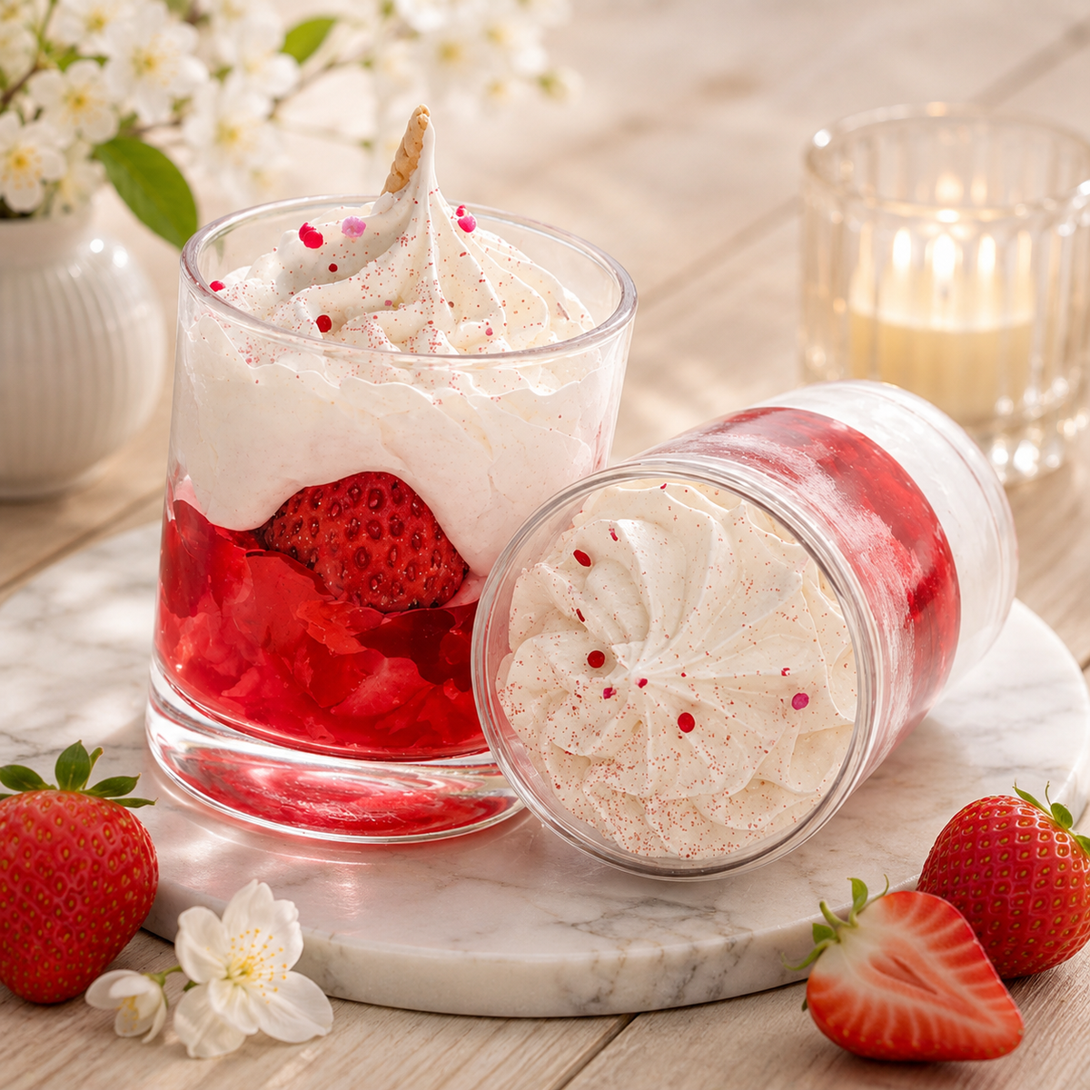 Mini Bougie Gourmande Fraise Des Bois