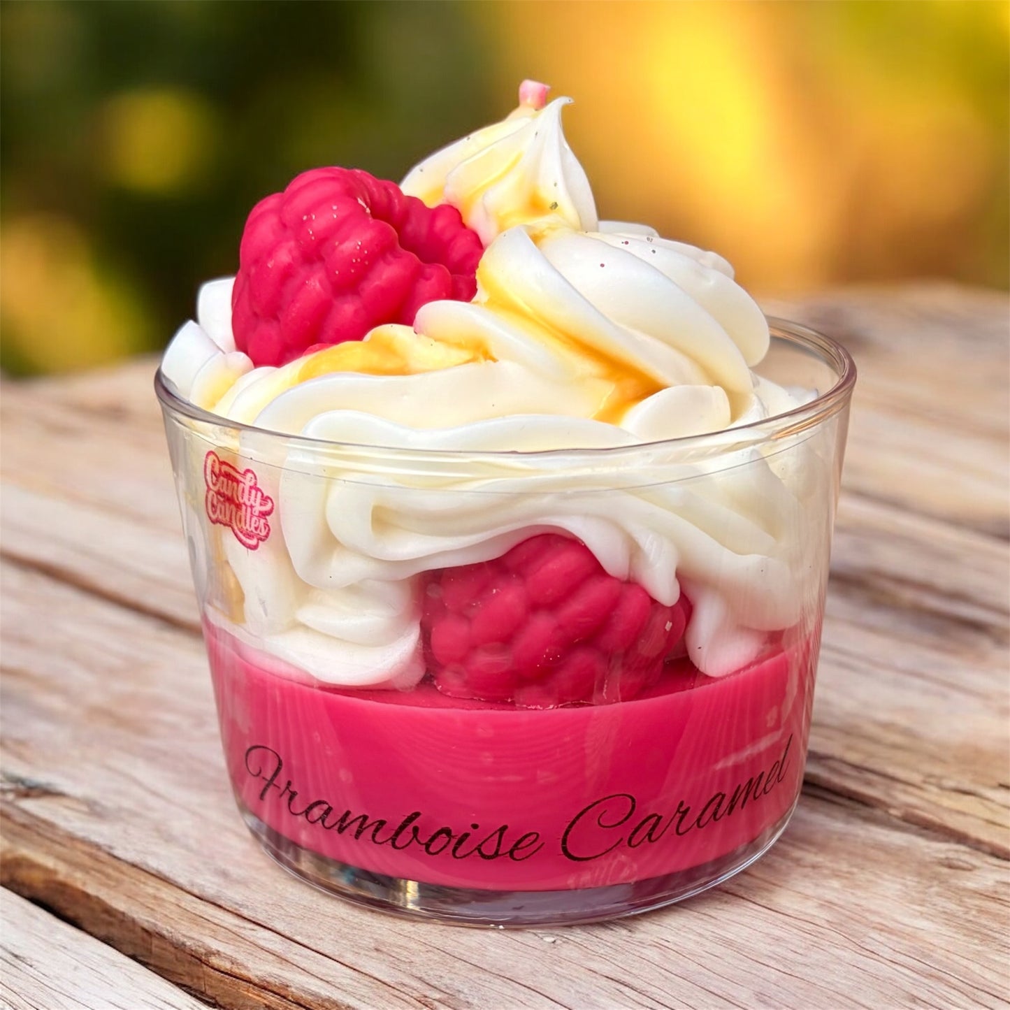 Bougie Gourmande Framboise / Caramel