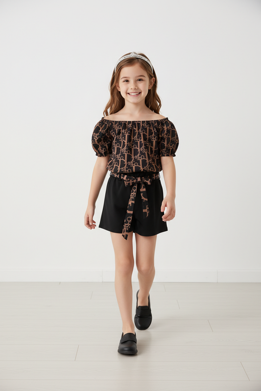 Ensemble Débardeur + Short Marron