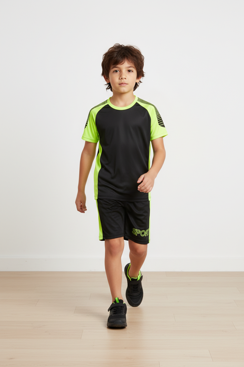 Ensemble Garçon Noir / Fluo